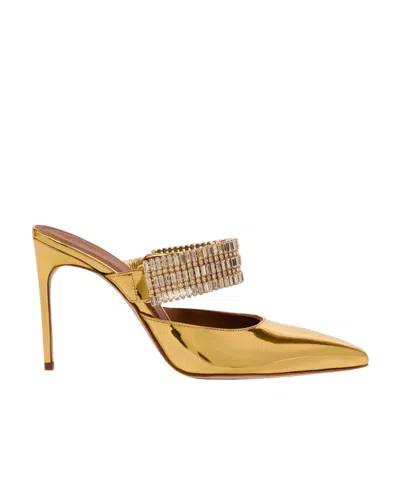 Malone Souliers Jolie 90mm Leather Mules In Yellow