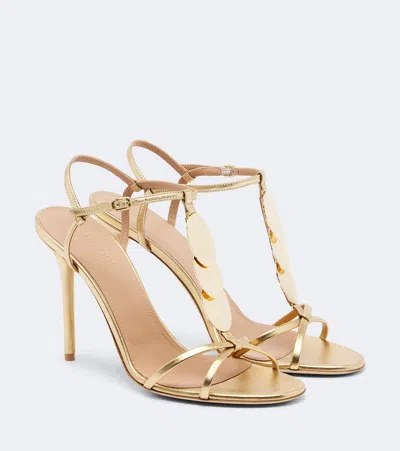 Malone Souliers Kali Embellished Metallic Leather Sandals In Gold