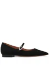 Malone Souliers Kate Grosgrain Mary Jane Ballerina Flats In Black