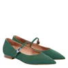 Malone Souliers Kate Embellished Ballet Flats In Green