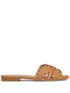 Malone Souliers Linen-leather Keke Sandals In Brown