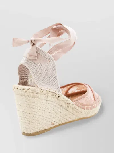 Malone Souliers Lace Detailed Wedge Heel Espadrilles