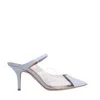 MALONE SOULIERS MALONE SOULIERS LADIES BABY BLUE / CLEAR MARLI 70MM MULES