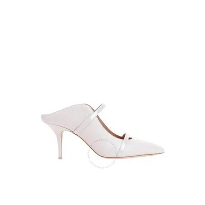 Malone Souliers Ladies Maureen 70 Double Straps Leather Mules In White