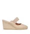 Malone Souliers Leather-blend Sinea Wedge Sandals In Neutral