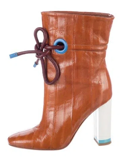 Pre-owned Malone Souliers Leather Boots In Orange