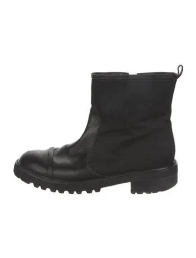 Pre-owned Malone Souliers Leather Combat Boots In Black