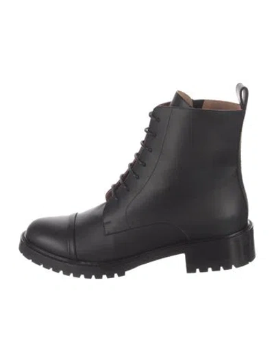 Pre-owned Malone Souliers Leather Combat Boots In Black