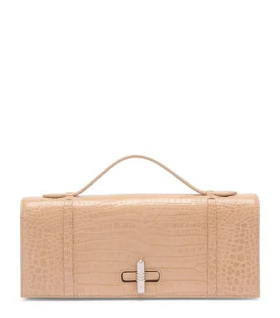 Malone Souliers Leather Croc-embossed May Clutch Bag