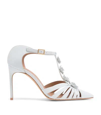 Malone Souliers Leather Jennifer Mule Sandals 90 In White