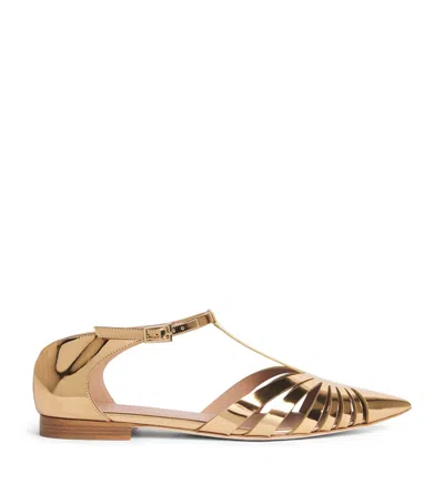 Malone Souliers Leather Jennifer Mules In Gold