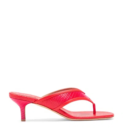 Malone Souliers Leather Koko Thong Sandals 45 In Red