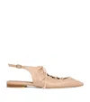 Malone Souliers Leather Lace-up Slingback Flats