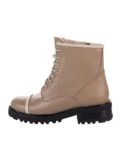 Pre-owned Malone Souliers Leather Lace-up Boots In Green