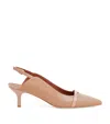 Malone Souliers Leather Marion Slingback Pumps 45 In Neutral
