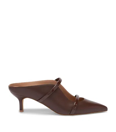 Malone Souliers Leather Maureen Heeled Mules 45 In Brown