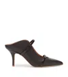 Malone Souliers Leather Maureen Heeled Mules 70 In Brown