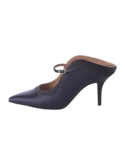 Pre-owned Malone Souliers Leather Mules In Blue