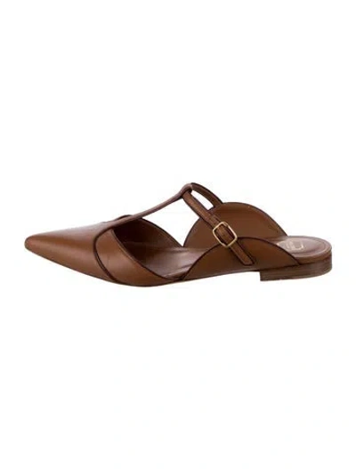 Pre-owned Malone Souliers Leather Mules In Brown