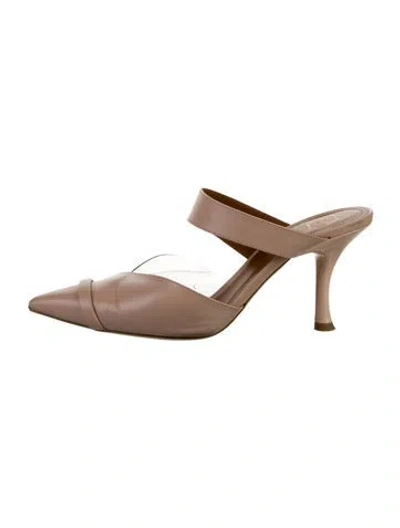 Pre-owned Malone Souliers Leather Mules In Neutral
