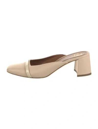 Pre-owned Malone Souliers Leather Mules In Neutrals