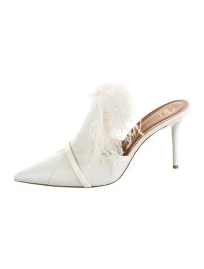 Pre-owned Malone Souliers Leather Mules In White