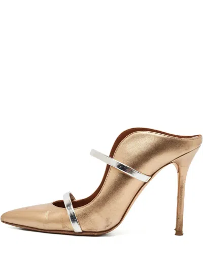 Pre-owned Malone Souliers Leather Pumps In Gold