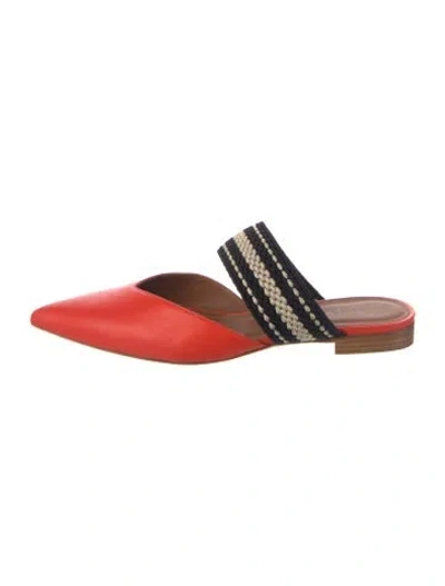 Pre-owned Malone Souliers Leather Striped Mules In Multi