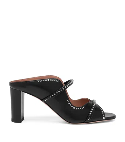 MALONE SOULIERS LEATHER STUDDED NORAH HEELED SANDALS 70