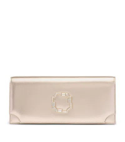 Malone Souliers Leather Vivien Clutch Bag In Silver