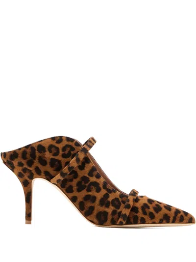 Malone Souliers Leopard Strap Mules In Animal Print