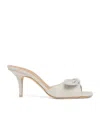 Malone Souliers Linen Vargas Heeled Sandals 70