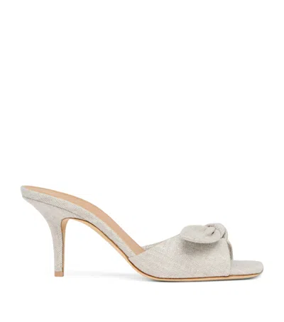Malone Souliers Linen Vargas Heeled Sandals 70