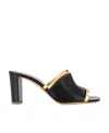 Malone Souliers Demi 70 Cut-out Leather Mules In Black