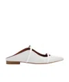 Malone Souliers Maureen Nappa Leather Flat Mules In White