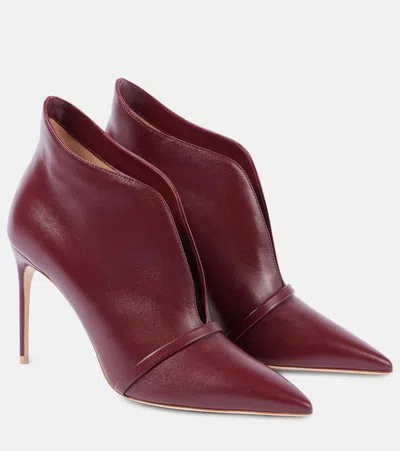 Malone Souliers Loren Leather Ankle Boots In Red