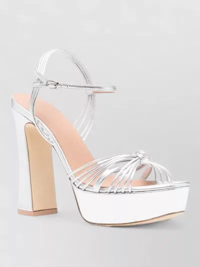 Malone Souliers Lucille Platform Sandal Ankle Strap In White