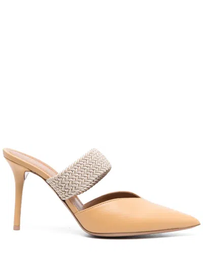 Malone Souliers Maisie 90mm Leather Mules In Neutrals
