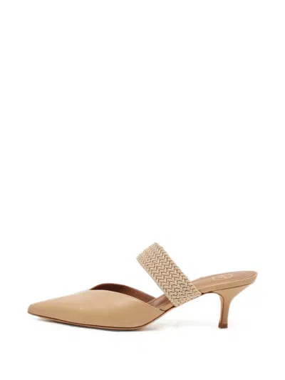 Pre-owned Malone Souliers Maisie Cord Mules In Neutral