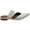 Malone Souliers Maisie Flat Mules In White Leather In White