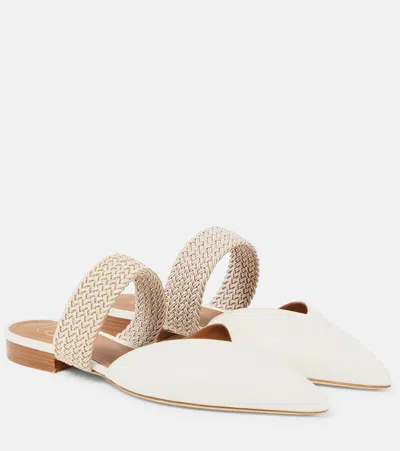Malone Souliers Maisie Leather Slippers In Cream