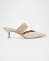 Malone Souliers Maisie Linen Strap Mules In Beige