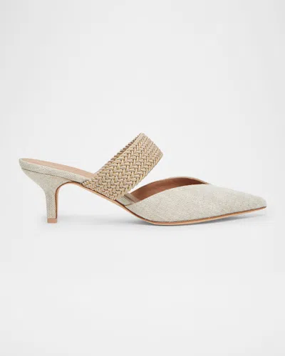 MALONE SOULIERS MAISIE LINEN STRAP MULES