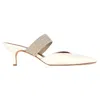 Malone Souliers Pointed Low-heeled Muller Shoes In White