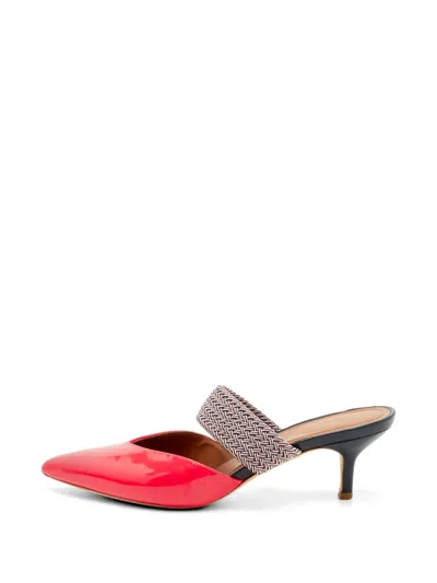 Pre-owned Malone Souliers Maisie Patent Leather Mules In Red