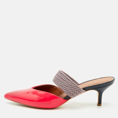 Pre-owned Malone Souliers Maisie Size 39 Red Patent Leather Mules