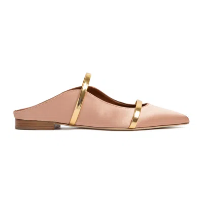 Malone Souliers Maureene Pointed Strap Mules In Beige