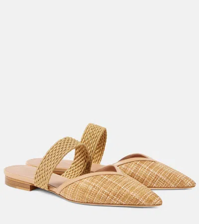 Malone Souliers Manu Woven Mules In Brown
