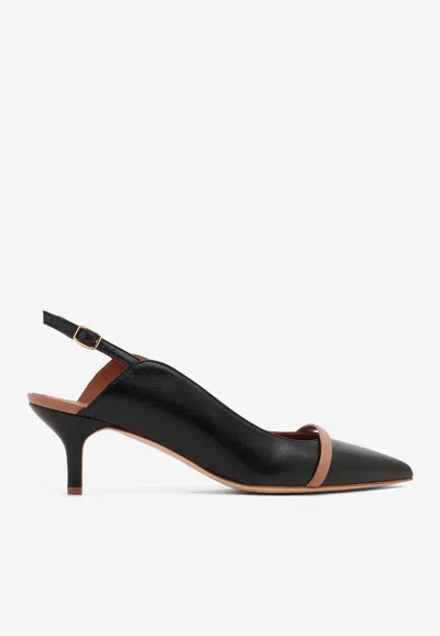 Malone Souliers Marion 45 Slingback Leather Pumps In Black