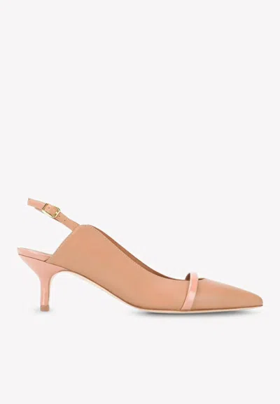 Malone Souliers Marion 45 Slingback Pumps In Nappa Leather In Nude